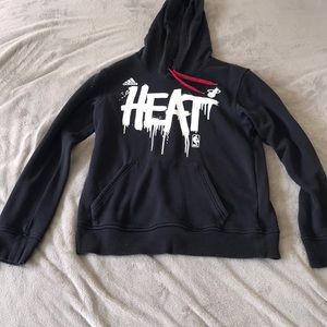 Heat ( NBA Team ) Black Hoodie Adidas